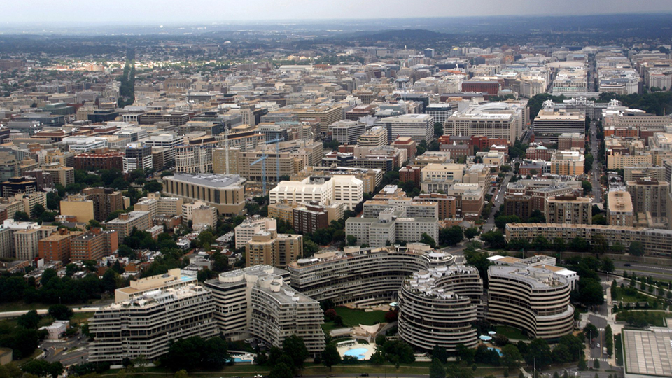 Aerial View of Foggy Bottom
