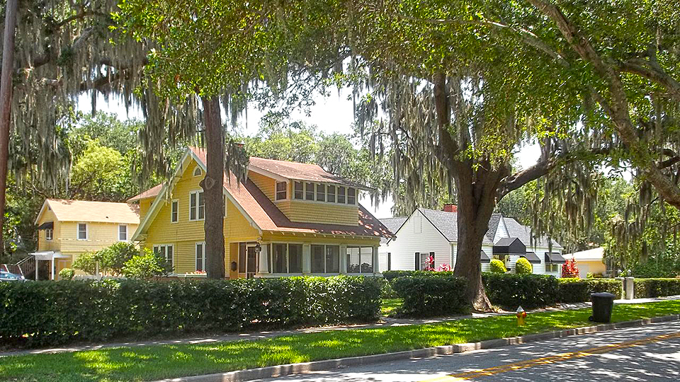 Homes in the Harbor Oaks Historic District